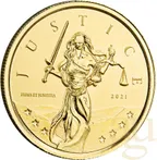 1/10 Unze Goldmünze Gibraltar Lady Justice 2021