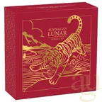 1 Unze Goldmünze Australien Lunar III Tiger 2022 - polierte Platte - High Relief