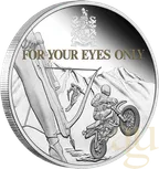 1 Unze Silbermünze Tuvalu - James Bond 007 - For Your Eyes Only 40th Anniversary 2021 - polierte Pla
