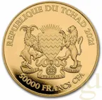 1 Unze Goldmünze Republic of Tschad Mandala Warzenschwein 2021