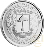 1 Unze Silbermünze Republic of Guinea Ecuatorial Giraffe 2021