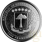1 Unze Silbermünze Republic of Guinea Ecuatorial Giraffe 2021