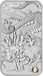 1 Unze Silbermünze Perth Mint Rectangular Dragon 2022