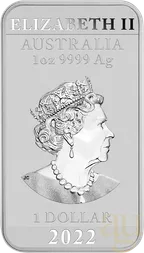 1 Unze Silbermünze Perth Mint Rectangular Dragon 2022