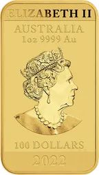 1 Unze Goldmünze Perth Mint - Rectangular Dragon 2022