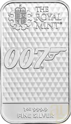 31,1 Gramm Silberbarren The Royal Mint - James Bond 007 - Diamonds Are Forever