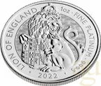 1 Unze Platinmünze Tudor Beasts Lion 2022