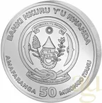 1 Unze Silbermünze Ruanda Lunar Hase 2023 - polierte Platte