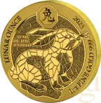 1 Unze Goldmünze Ruanda Lunar Hase 2023