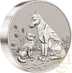 2 Unzen Silbermünze Australien Next Generation - Piedfort Dingo 2022