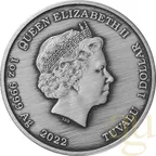 1 Unze Silbermünze Tuvalu - Gods of Olympus - Athena 2022 Antik Finish