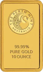 10 Unzen Goldbarren Perth Mint - Känguru