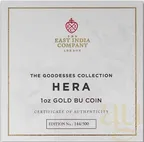 1 Unze Goldmünze The Goddesses Series: Hera and the Peacock 2022