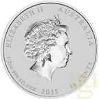 1/2 Unze Silbermünze Australien Lunar II Ziege 2015 - coloriert