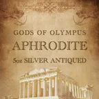 5 Unzen Silbermünze Tuvalu - Gods of Olympus - Aphrodite 2022 Antik Finish
