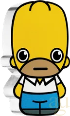 1 Unze Silbermünze Tuvalu Mini Homer Simpson 2022 coloriert