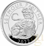 1 Unze Silbermünze Tudor Beasts Seymour Panther 2022 - polierte Platte