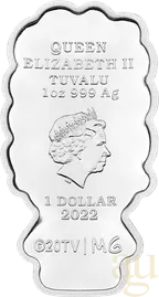 1 Unze Silbermünze Tuvalu Mini Marge Simpson 2022 coloriert