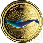 1 Unze Goldmünze EC8 St. Vincent & The Grenadines - Humpback Whale 2021 - coloriert