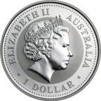 10 Unzen Silbermünze Australien Kookaburra 2005