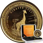 1 Unze Goldmünze Republic of Guinea Ecuatorial Giraffe 2022