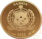 1 Unze Goldmünze Samoa Aztekenkalender 2022