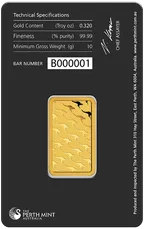 10 Gramm Goldbarren Perth Mint - Känguru