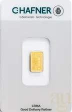 2 Gramm Goldbarren C. Hafner