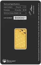 5 Gramm Goldbarren Perth Mint - Känguru