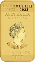 1 Unze Goldmünze Perth Mint - Rectangular Dragon 2023