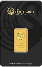 10 Gramm Goldbarren Perth Mint - Känguru