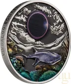 2 Unzen Silbermünze Australien Ningaloo Eclipse 2023 - Antik Finish coloriert