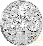1 Unze Silbermünze Australien Lunar III Drache 2024