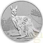 2 Unzen Silbermünze Australien Next Generation - Piedfort Mother & Baby Känguru 2023