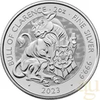 2 Unzen Silbermünze Tudor Beasts Bull 2023