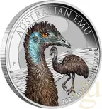 1 Unze Silbermünze Australien Emu 2023 - coloriert
