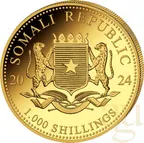 1 Unze Goldmünze Somalia Elefant 2024