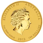 1 Unze Goldmünze Australien Lunar II Drache 2012