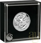 2 Unzen Silbermünze Australien Drache & Koi 2023 - High Relief - polierte Platte