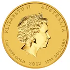 10 Unzen Goldmünze Australien Lunar II Drache 2012