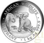 1 Kilogramm Silbermünze Somalia Elefant 2024