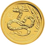 1 Kilogramm Goldmünze Australien Lunar II Schlange 2013