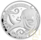 1 Unze Silbermünze Barbados Octopus 2023