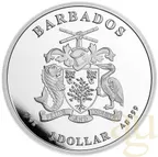 1 Unze Silbermünze Barbados Octopus 2023