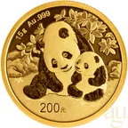 15 Gramm Goldmünze China Panda 2024