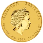 1/10 Unze Goldmünze Australien Lunar II Drache 2012