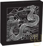 1 Kilogramm Silbermünze Australien Lunar III Drache 2024 - coloriert mit 1g Gold Privy Mark