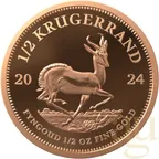 1/2 Unze Goldmünze Krügerrand 2024 - polierte Platte
