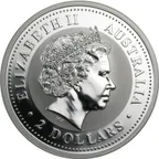 1 Kilogramm Silbermünze Australien Kookaburra 2004