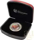 1/2 Unze Silbermünze Australien Lunar II Pferd 2014 proof - coloriert